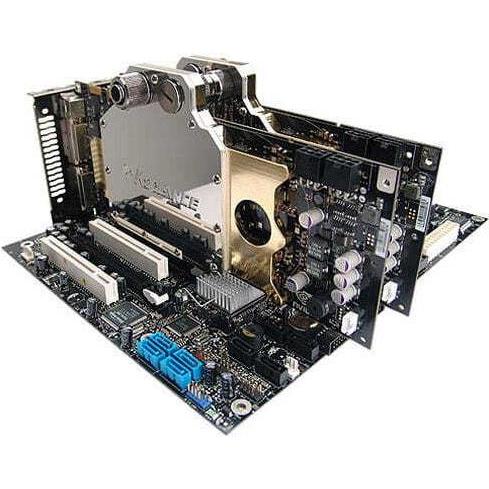 Thumbnail - Phobya Variabler SLI/Crossfire Verbindungsnippel G1/4' 1 Slot, Wasserkühlung Anschluss, Silber