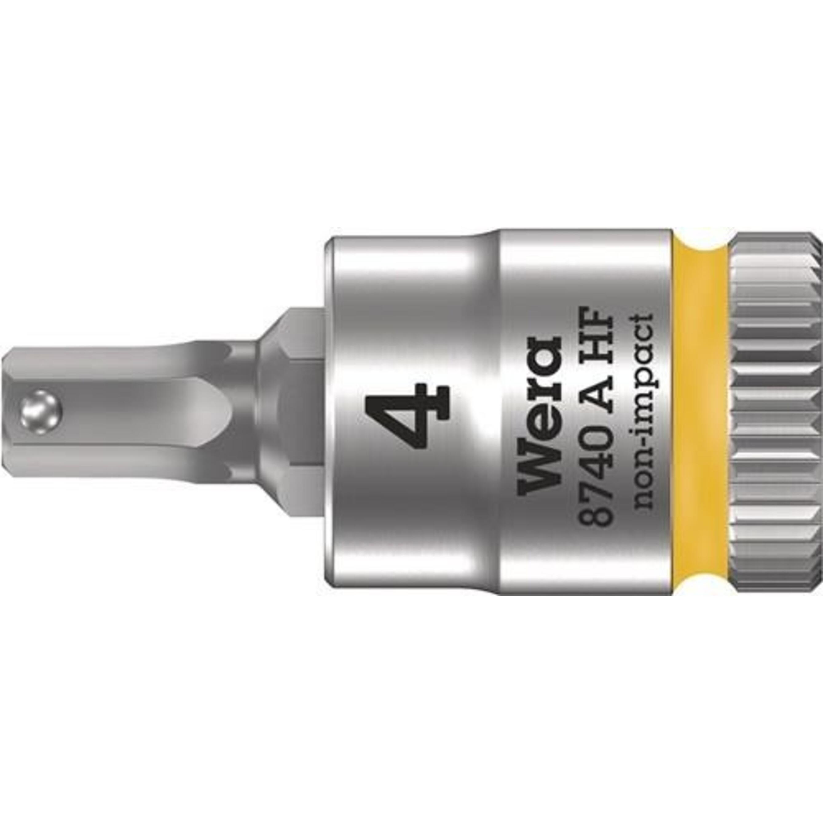 Wera, Steckschlüssel + Stecknuss, 8740 A HF Hex-Plus 4,0 x 28 mm (4 mm)