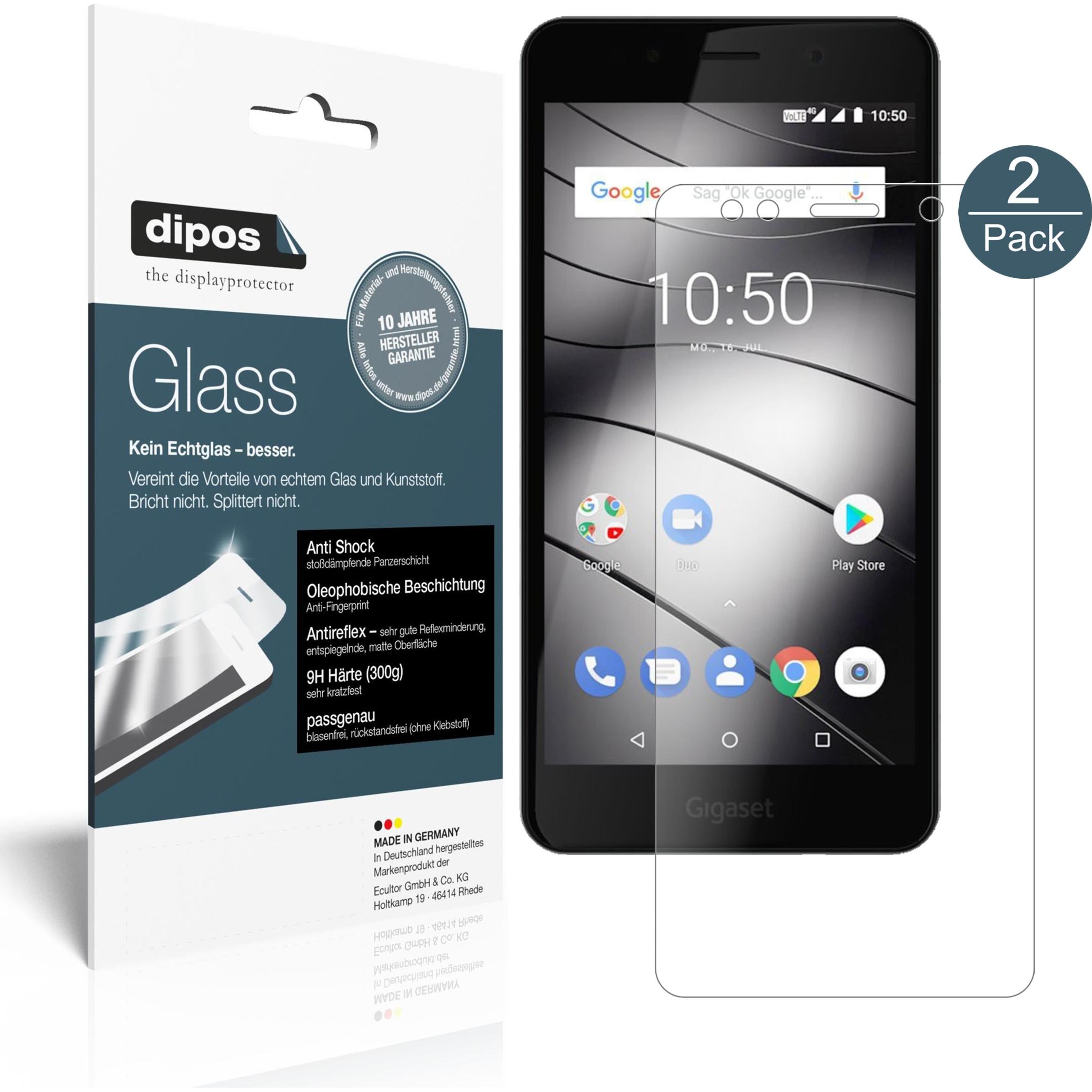 Dipos Displayschutz Anti-Shock (2 Stück, Gigaset GS180), Smartphone Schutzfolie, Transparent