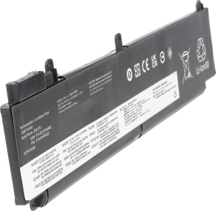 AccuCell Battery Lenovo ThinkPad T470s, T460s, 00HW023, long design (2100 mAh)
