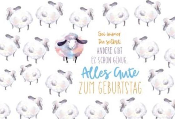 Goldbek Geburtstagskarte Schafe (1 Stk.)