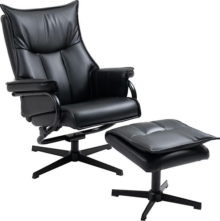 Immagine prodotto Homcom Poltrona relax con funzione reclinabile e sgabello