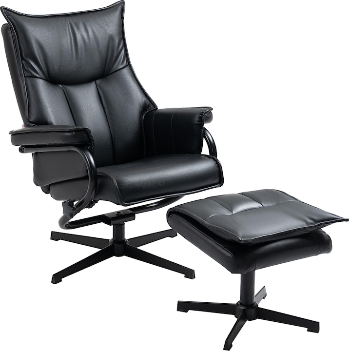 Produktbild Homcom Relaxsessel mit Liegefunktion und Hocker