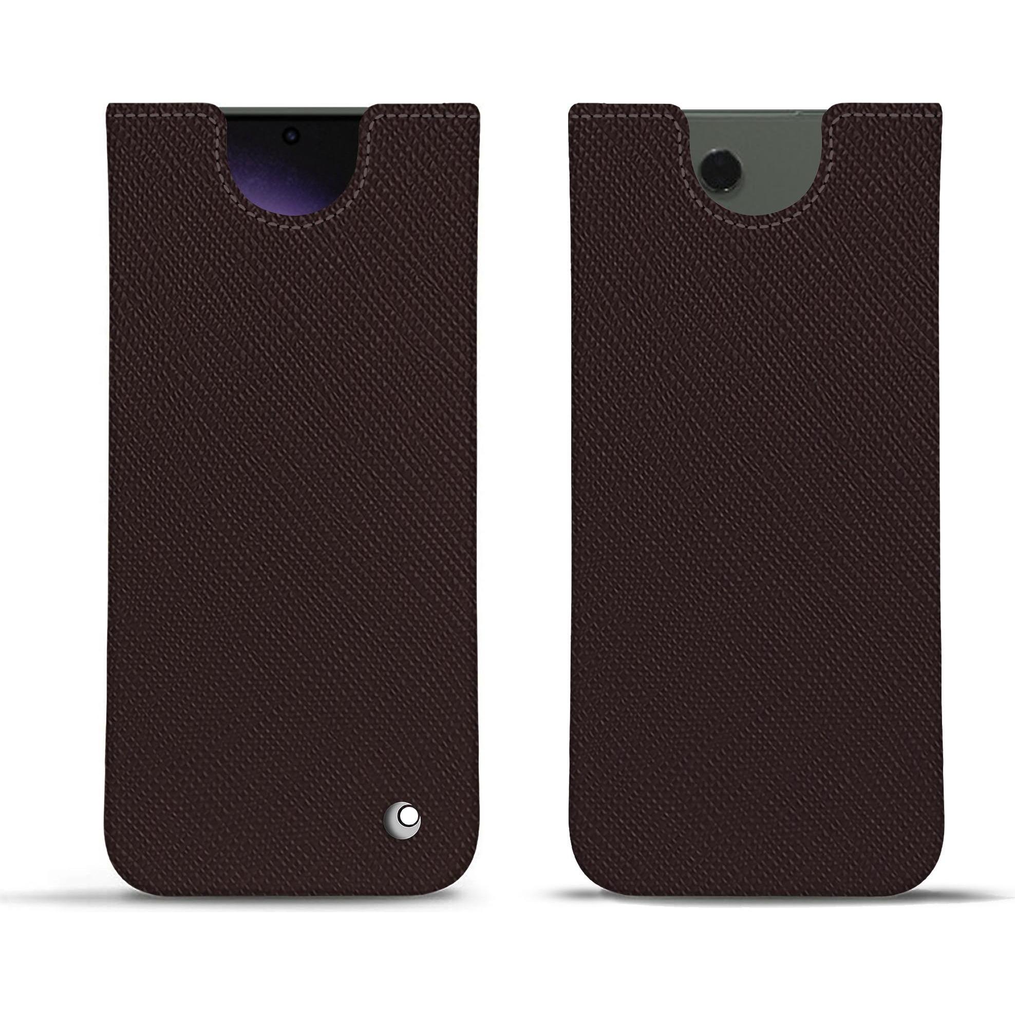 Noreve Lederschutzhülle (Samsung Galaxy S24 Ultra), Smartphone Hülle, Braun