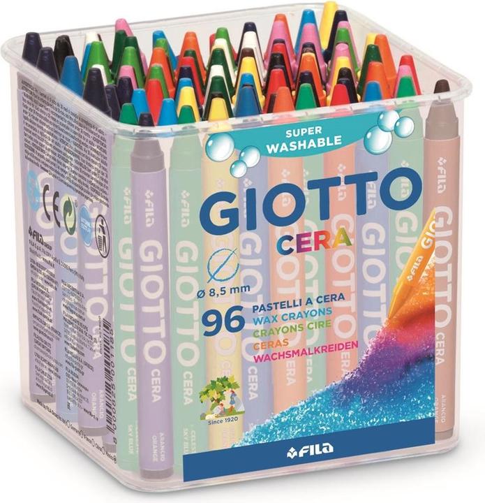Actual product image Giotto Pot of 84 wax pastels (Multicoloured, 96 x)