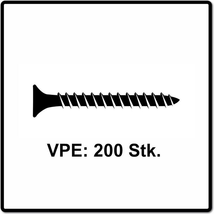 Produktbild Fischer Power-Fast II FPF II Spanplattenschraube 6,0x40 mm 200 Stück ( 670450 ) Senkkopf mit Torx Vo (200 Schrauben pro Stück)