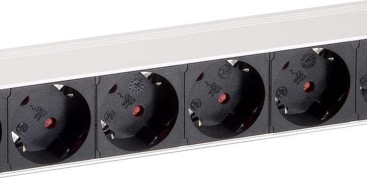 Actual product image equip Power strip 1HE8fach Schukon. Alu Sch (8 x, CEE 7/3, 1.80 m)