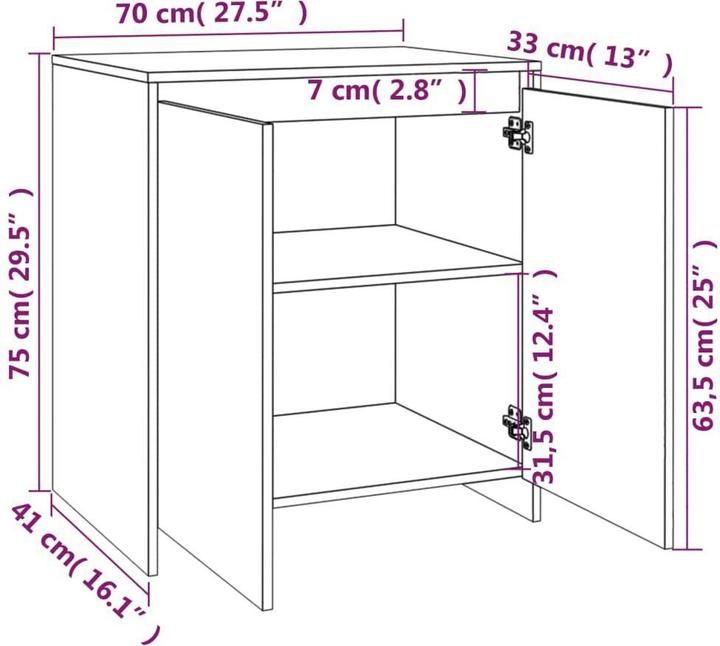 Image du produit vidaXL Sideboard (41 x 70 x 75 cm)
