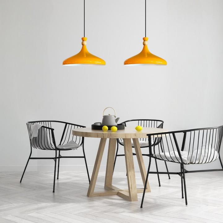 Actual product image Bamyum Champion Pendelleuchte Holz Gelb (E27)