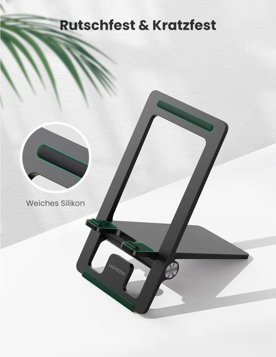 Actual product image Ugreen LP310 Foldable Multi-Angle Phone Stand (Black)