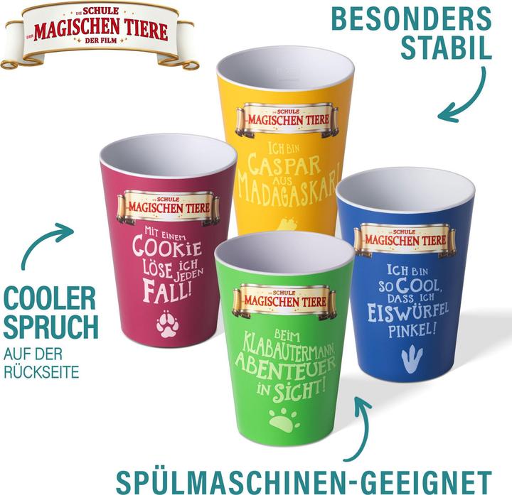 Actual product image Awave The school of magical animals - drinking cup set, 250 ml, made of rPET (0.25 l, 4x)