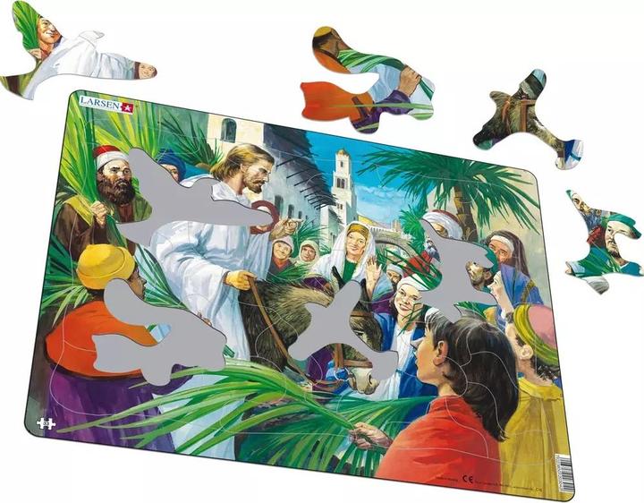 Actual product image Larsen Jigsaw Puzzle - Entry into Jerusalem (32 pieces)