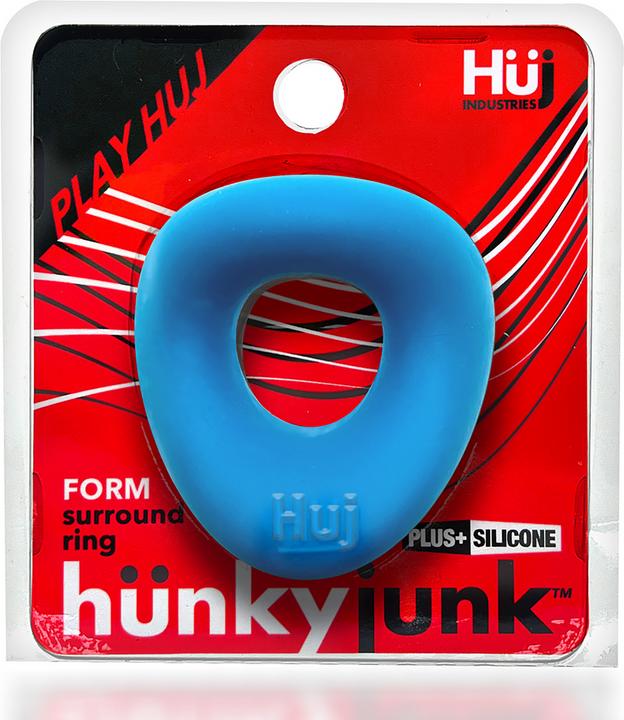 Actual product image Hünkyjunk Form - Curvy Cockring - Teal Ice