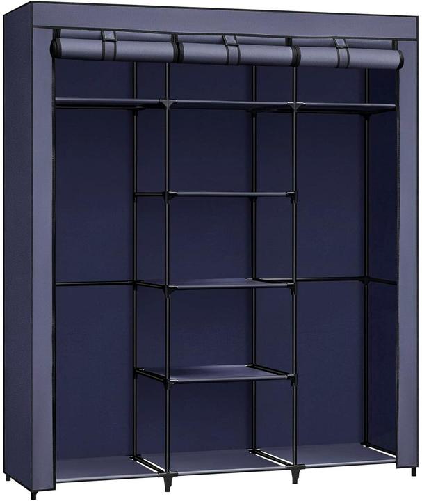 Songmics Regal mit 3 hochrollbaren Türen 150 x 175 cm, Grau