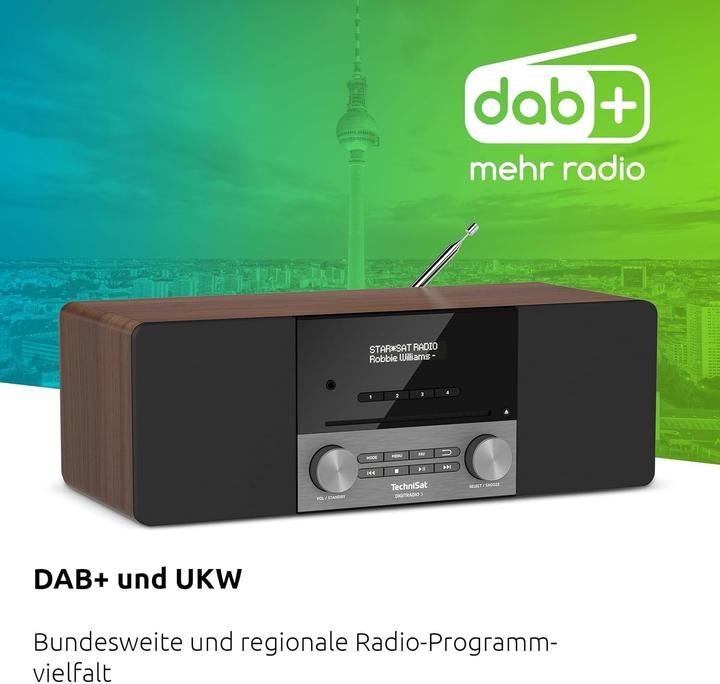 Actual product image TechniSat DigitRadio 3 (DAB+, FM, KW, Bluetooth, Wi-Fi)