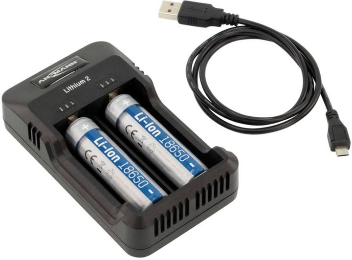 Produktbild Ansmann Lithium 2 (2 Stk., 10350, 10440, 13500, 14350, 18350, 21700, 22500, 26500, R14, Ladegerät ohne Akku)