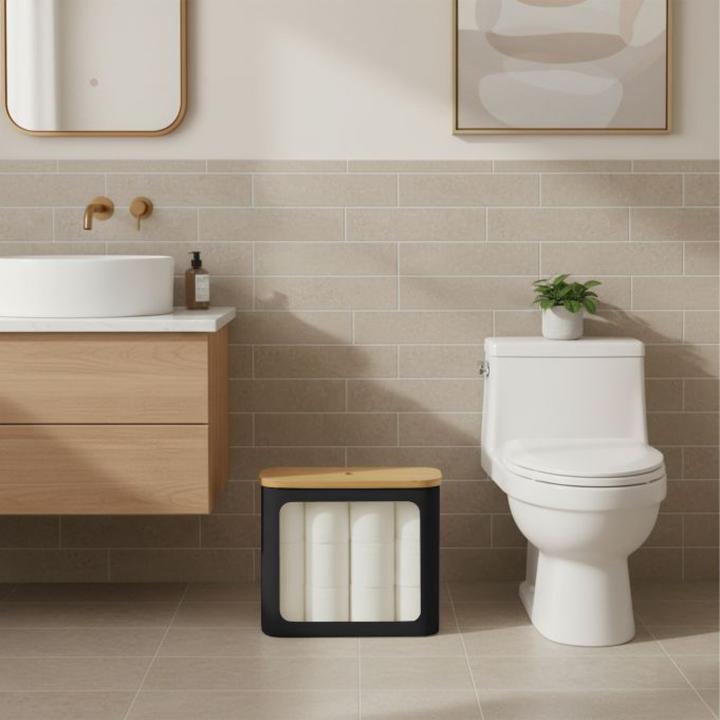 Actual product image Relaxdays Toilet roll storage