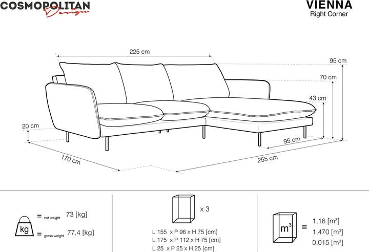 Produktbild Cosmopolitan Design Vienna (Ecksofa)