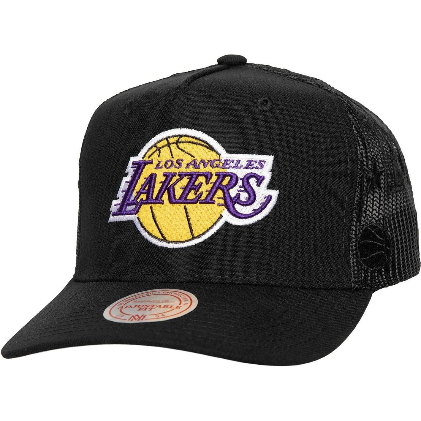 Mitchell & Ness, Herren, Cap, Mesh Trucker Cap MONOGRAM Los Angeles Lakers, Schwarz, (One Size)