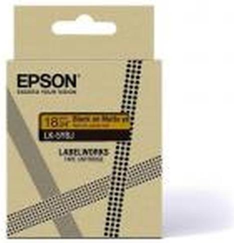 Actual product image Epson Matte Yellow/Black 18mm LK-5YBJ (1.80 cm, Yellow)