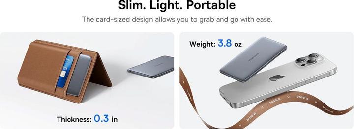 Image du produit Baseus PicoGo AM41 20W Powerbank magnétique 5000mAh Nebula Pink (5000 mAh, 20 W)