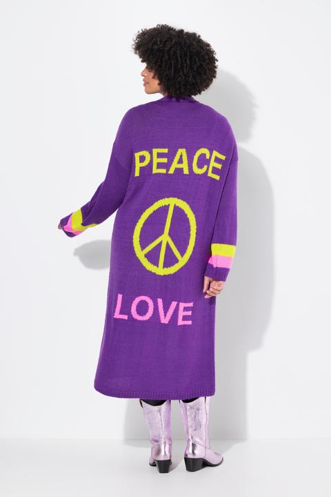 Produktbild Angel of Style Long-Strickjacke, Rücken Peace-Motiv, offene Form (56)