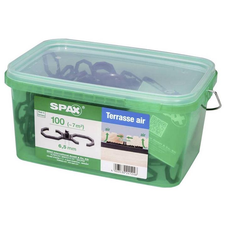 Actual product image Spax Terasse Air Spacer 6,5mm Ventilation for wood boards Terasse L in handle case 100 pcs. (100 x)