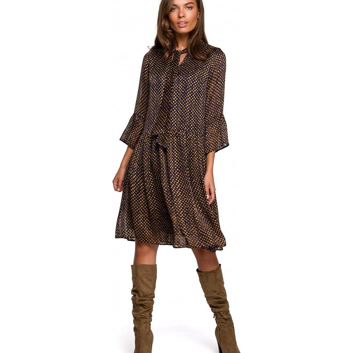 Stylove, Damen, Kleider, Alltagskleid, Braun, (XL)