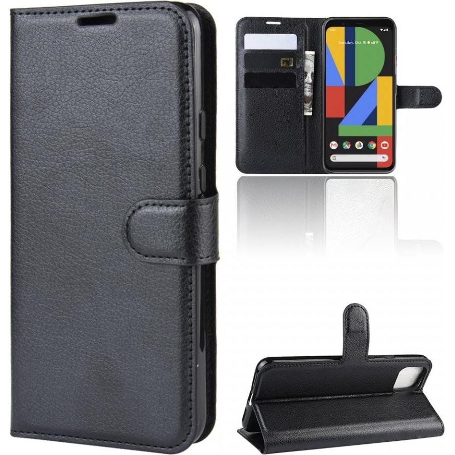 Screenguard Google Pixel 4 XL Leather Guard Lederhülle (Google Pixel 4 XL), Smartphone Hülle, Schwarz