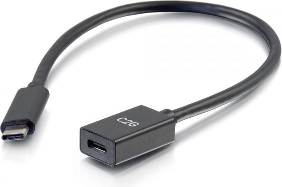 Produktbild C2G Verlängerungskabel USB-C auf C 3.1 (Gen 2) Stecker/Buchse () (0.30 m, USB 3.2 Gen 2)