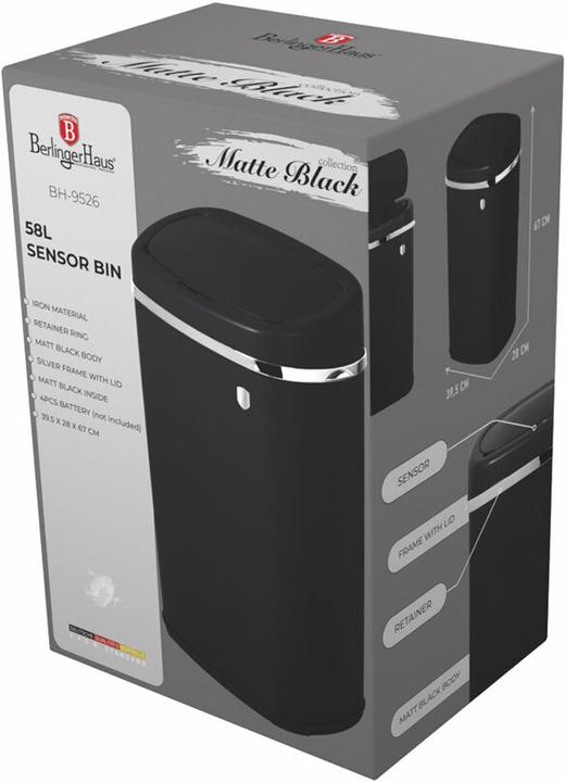 Immagine prodotto BerlingerHaus Cestino per rifiuti con sensore (58 l)