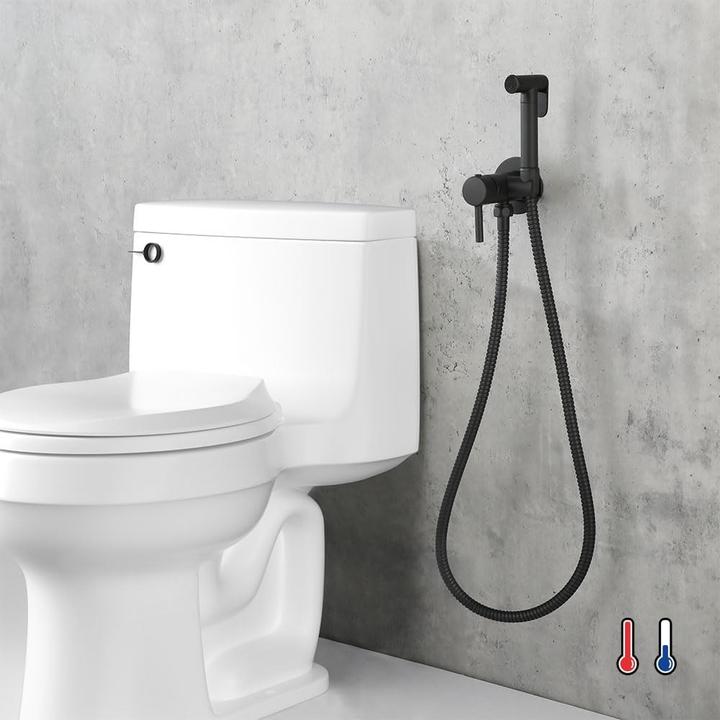 Image du produit Kibath Robinet WC rond avec douchette pour hygiène intime