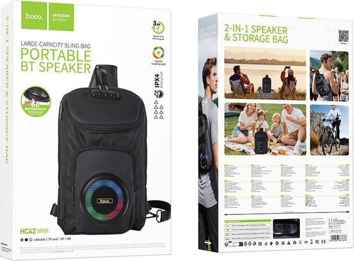 Actual product image Hoco Other Computer Accessory Speaker bluetooth 8W 3h backpack shape 6L HC42 black (3 h)