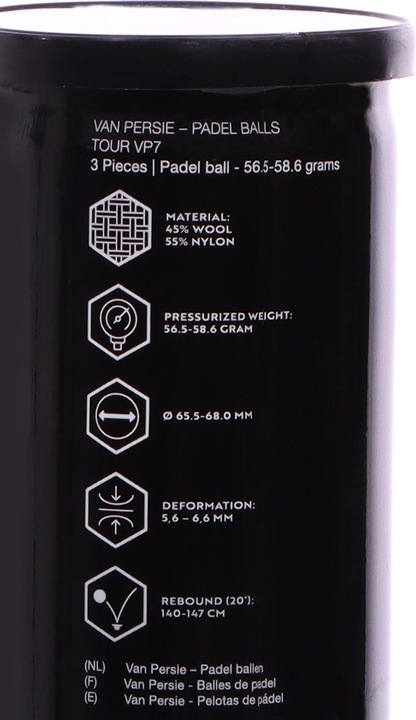 Immagine prodotto Luxtri Set di palline da padel TOUR 3 palline gialle in lattina per giocatori avanzati e professionisti