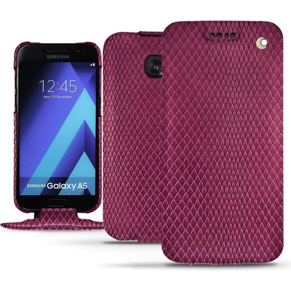 Noreve Lederschutzhülle vertikal (Samsung Galaxy A5 (2017)), Smartphone Hülle, Rosa