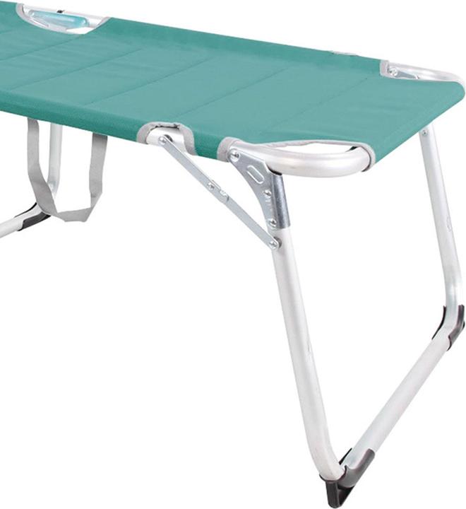 Actual product image Mojawo XXL Aluminium Gartenliege Sonnenliege Türkis gepolstert L200xB70cm (200 cm)