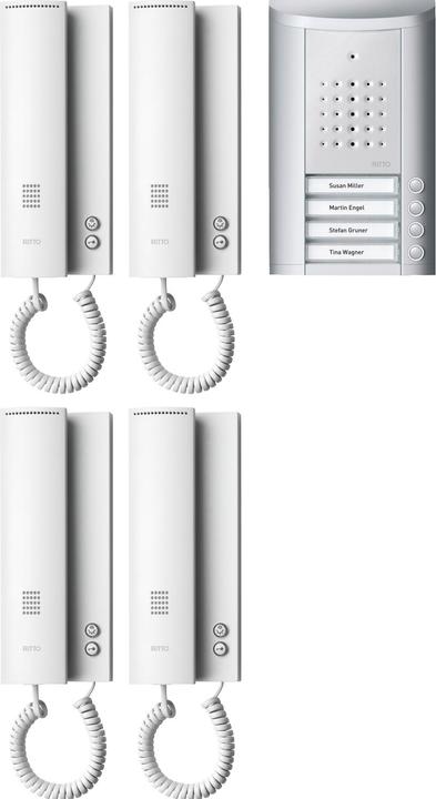 Actual product image Schneider Electric 4FamilyDoorIntercomSetsSilver (Cable)