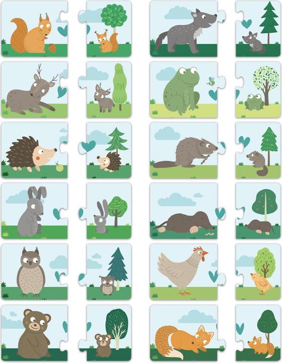 Produktbild Bluebird 12 Puzzles duo - Maman & bébé (24 Teile)