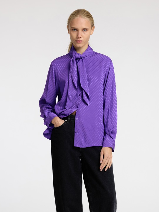 Actual product image Selected Femme Bow satin blouse (36)
