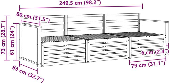 Produktbild vidaXL Outdoor-Sofa