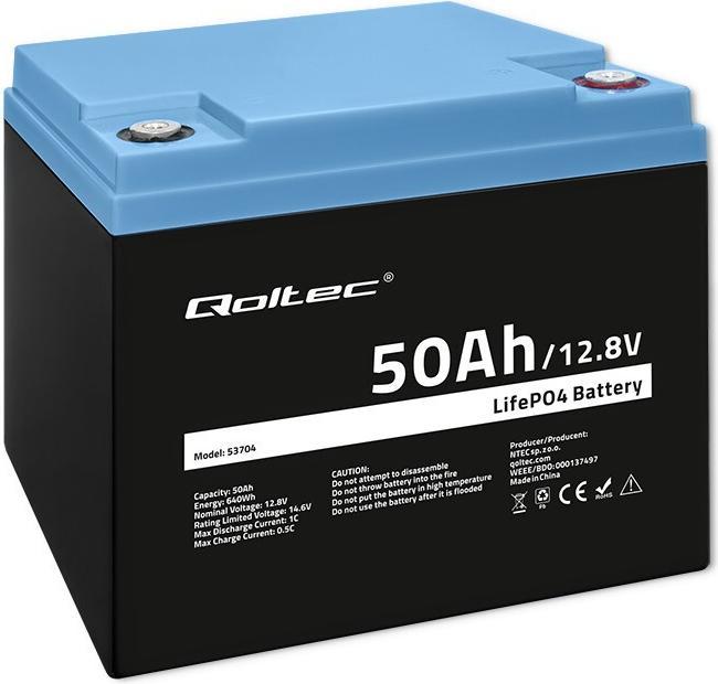 Immagine prodotto Qoltec Lithium-Eisenphosphat-Batterie (12.80 V, 50 Ah)