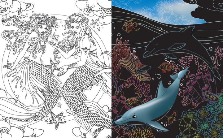 Magische Unterwasserwelt - Kritzel-Kratzel-Buch für Kinder ab 7 Jahren