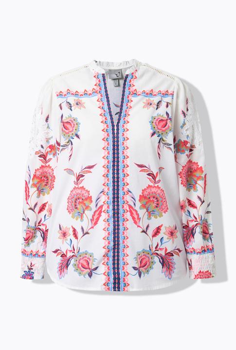 Immagine prodotto Ulla Popken Blusa con ricami traforati, scollo a V e maniche lunghe (60)