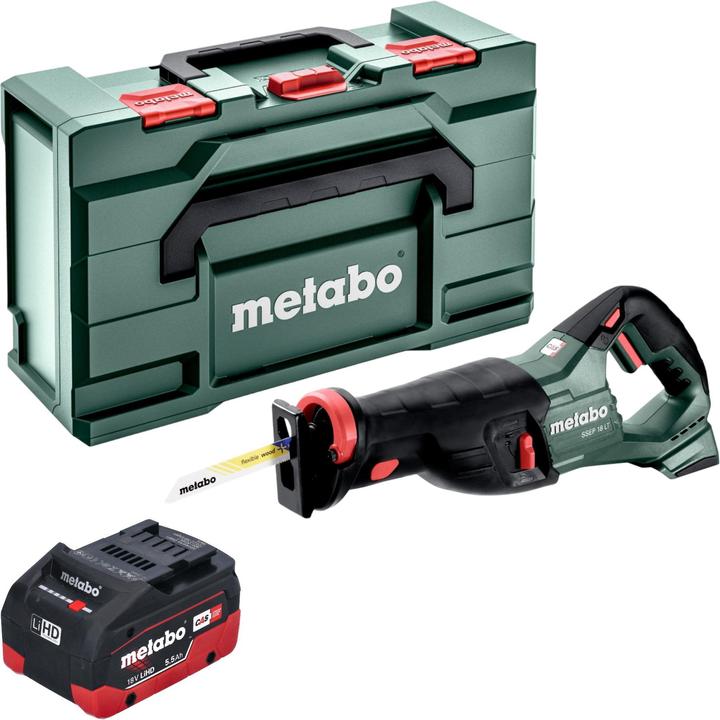 Actual product image Metabo SSEP 18 LT cordless reciprocating saw 18 V 32 mm + 1x LiHD battery 5.5 Ah + metabox - without