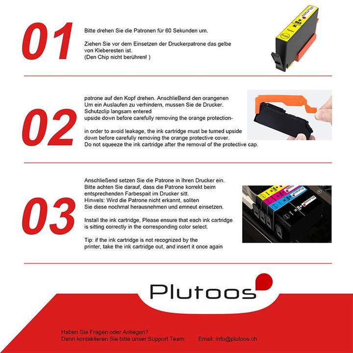 Energy Label Plutoos HP 903XXL HP 903XL Cartridges XXL compatible, set of 4 colours 903XXL (C, M, Y, BK)