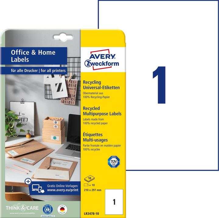 Produktbild Avery Recycling Etiketten