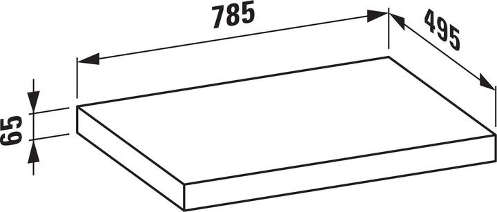 Immagine prodotto Laufen Piastra per lavabo Lani, senza foro, 785x495x65 mm, H404650112