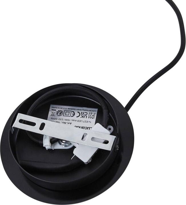 Actual product image Lucande Eirian pendant light Clear/Black (E27)