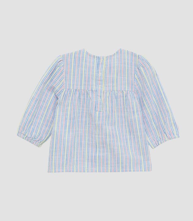 Produktbild S.Oliver Bluse Gestreifte Bluse in Leinenoptik mit Raffung (86)