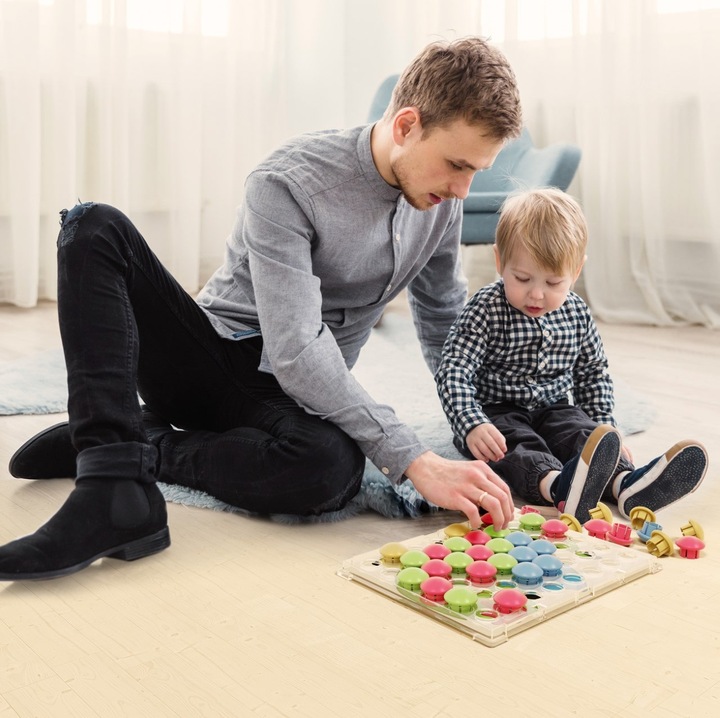 Produktbild Quercetti PlayEco+ Mosaik-Steckspiel aus recyceltem Kunststoff: FantaColor Junior PlayEco+ (58 Teile)
